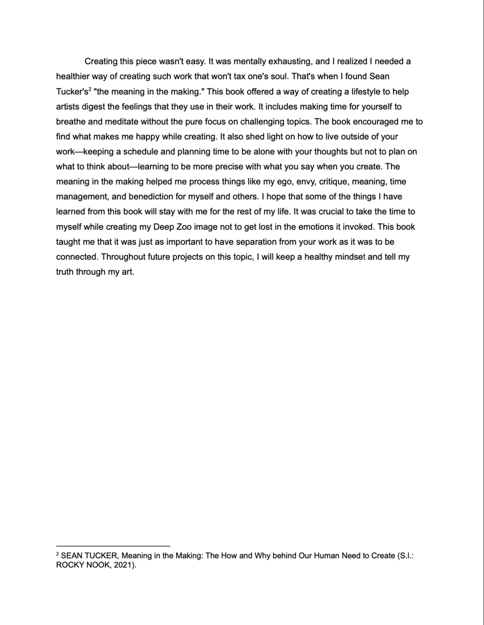 Research reflection by Darby Shaw