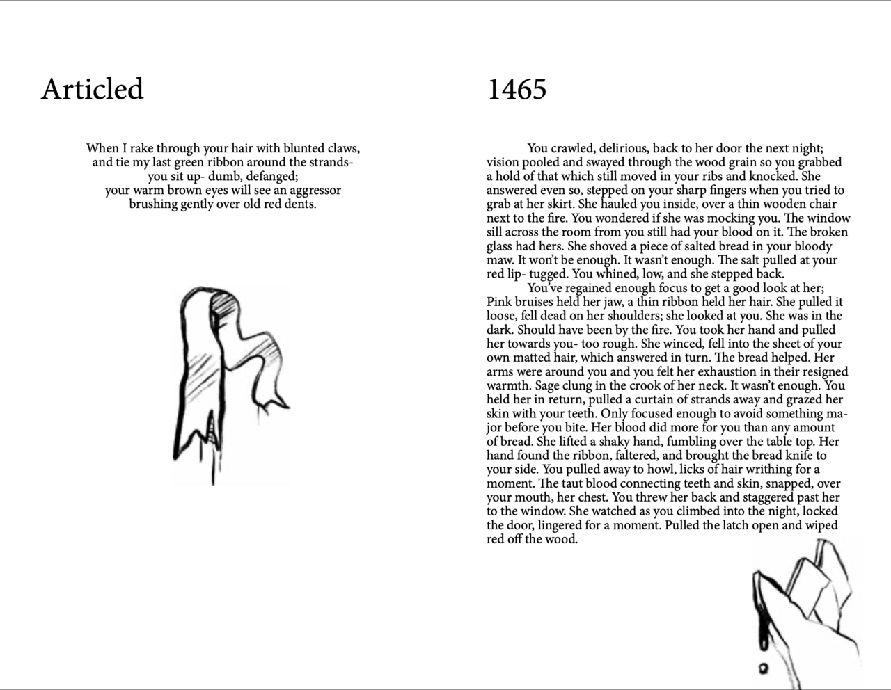 Illustrated collection of short writings by Megan Leavitt