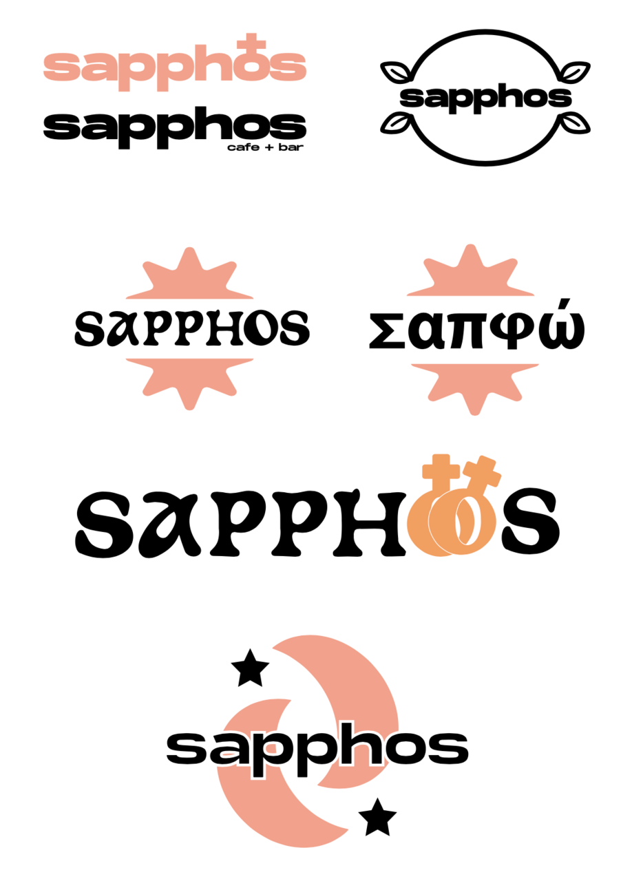 Sapphos coffee brand identity designed by Kalalyna Murphy