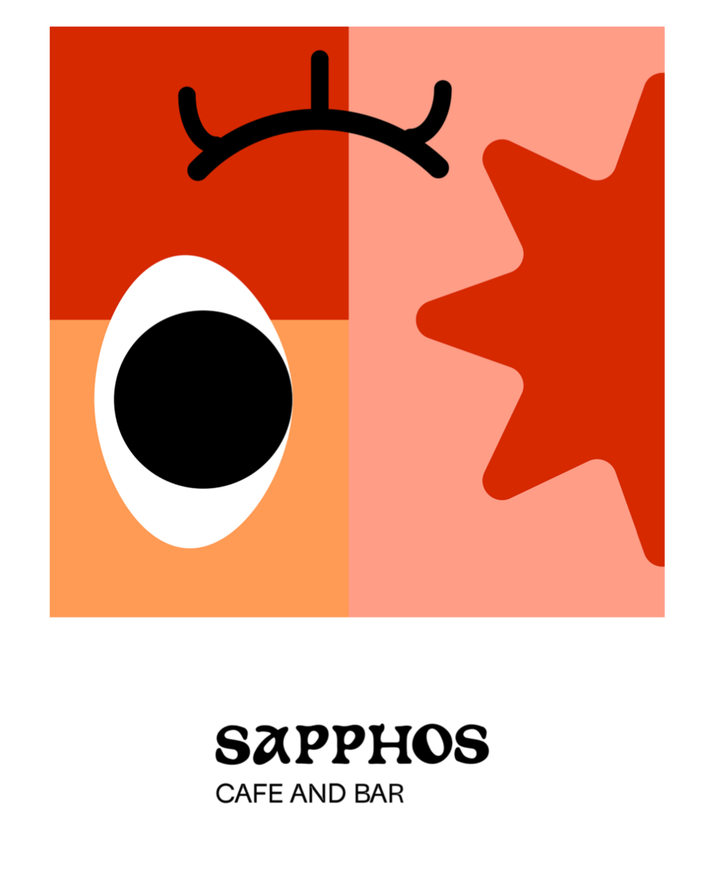 Sapphos coffee brand identity designed by Kalalyna Murphy