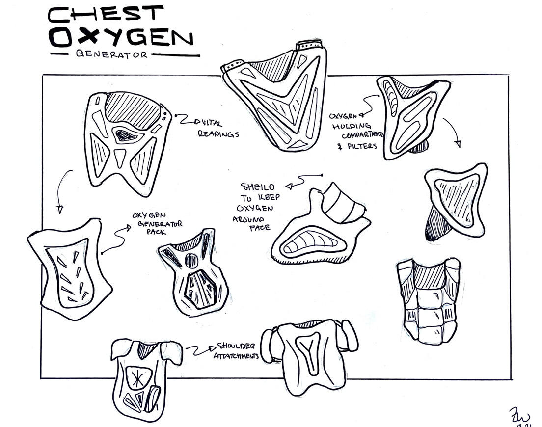Chest Oxygen Generator product design by Zachary Wegscheid