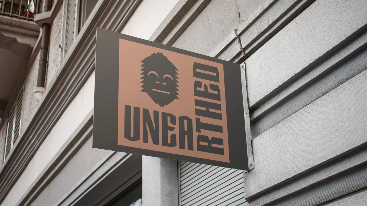 Unearthed logo and branding design by Payton Felper