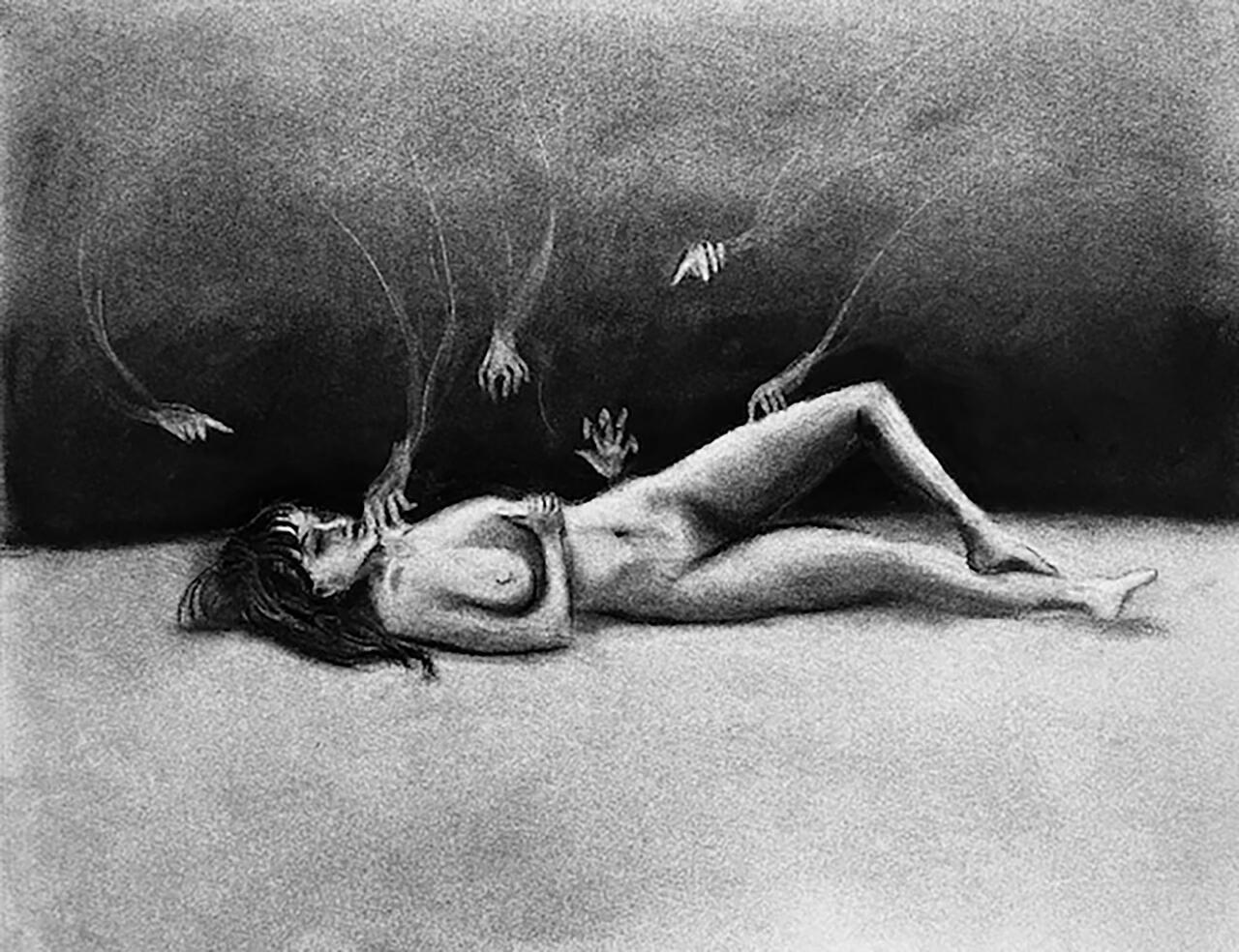 Self portrait by Darby Shaw in collaboration with a research paper
