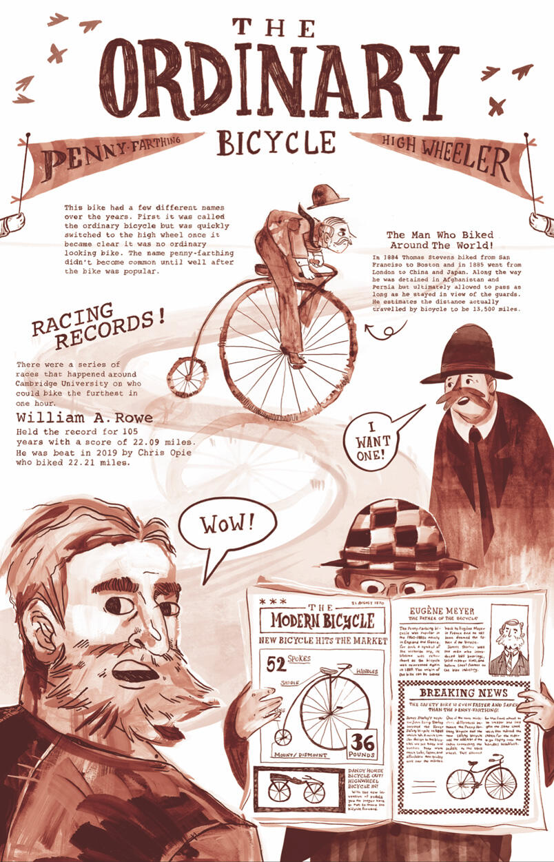 The Ordinary Bicycle visual journalism illustration by Peyton Stark
