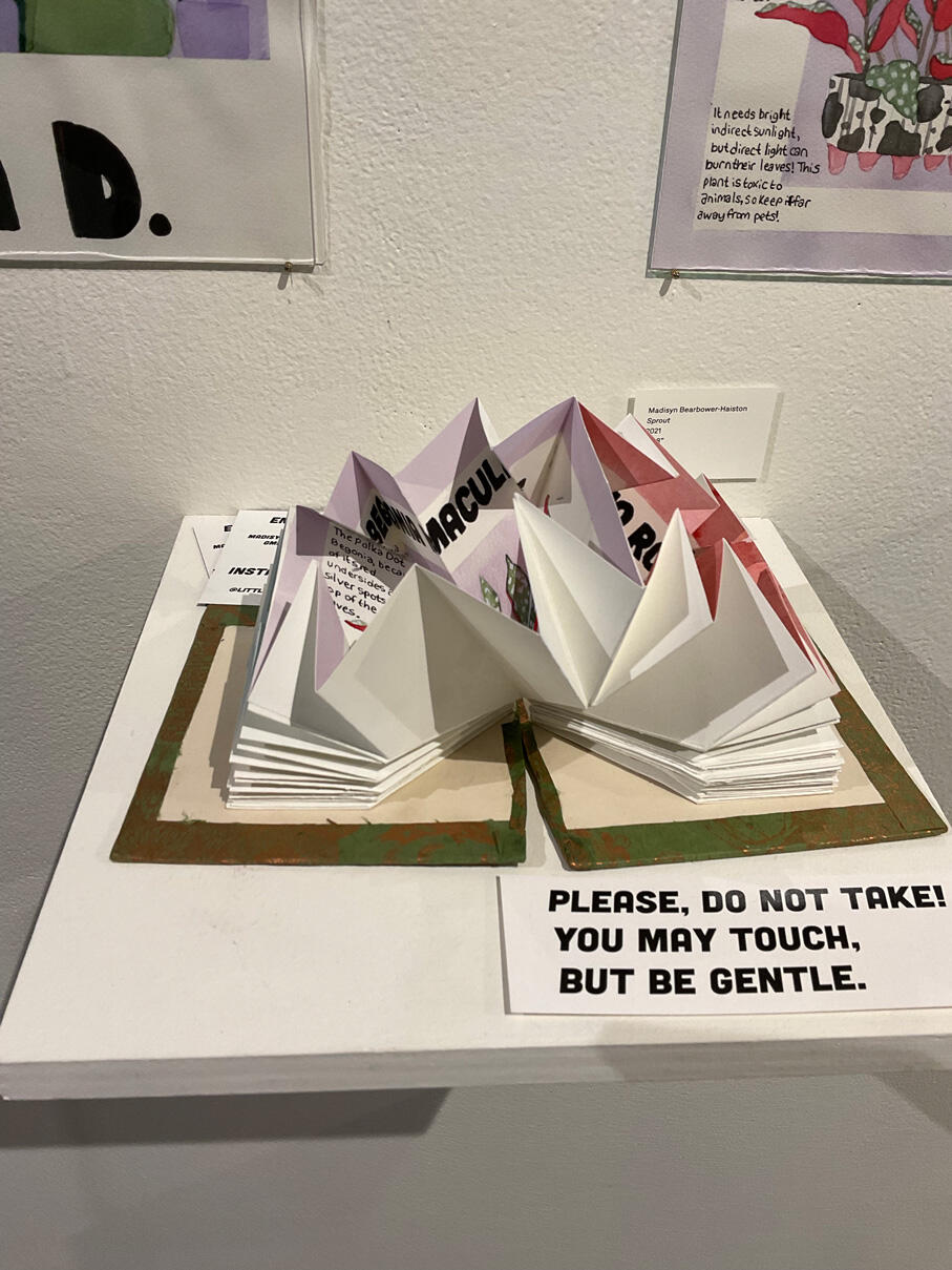 Madisyn Bearbower's Senior Project display for the Fall 2022 Commencement Exhibition