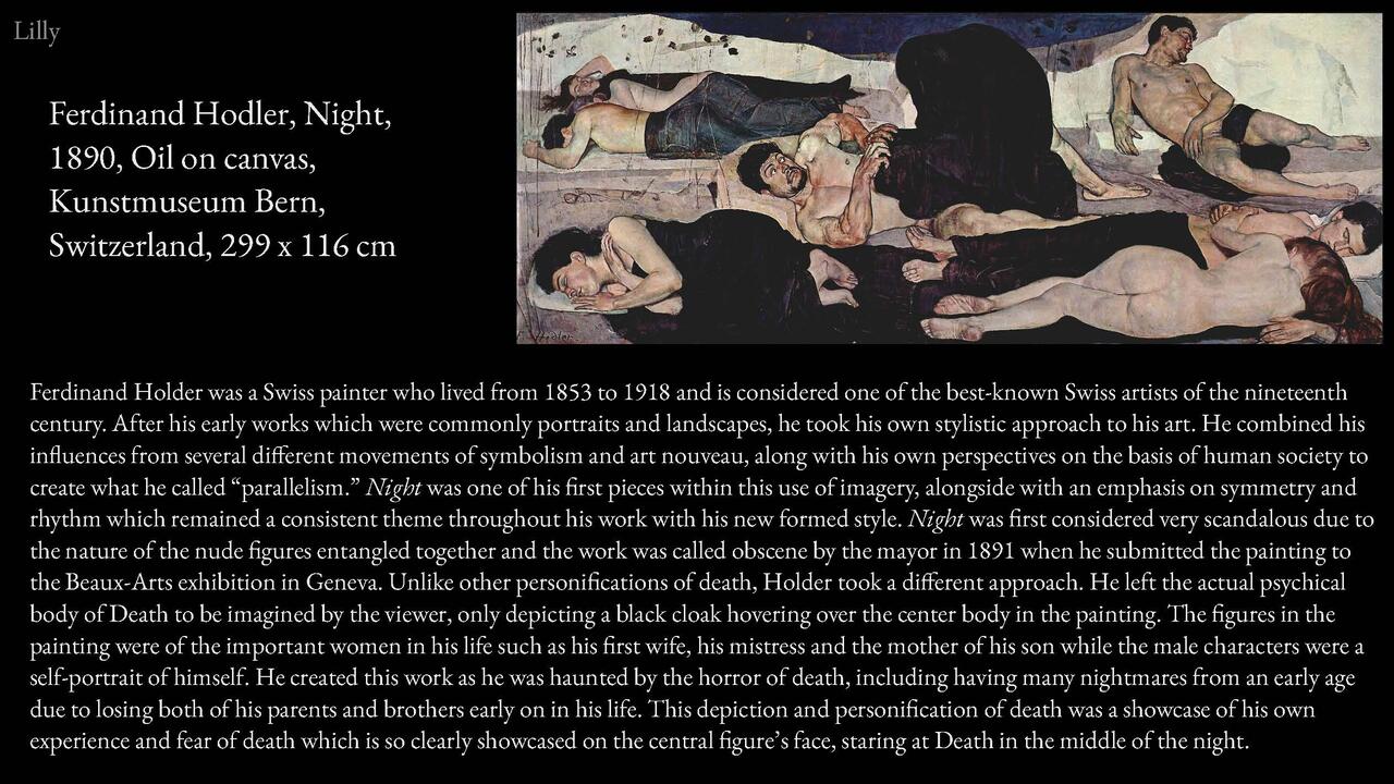 The Depictions of Death, the Dead and the Deceased Body