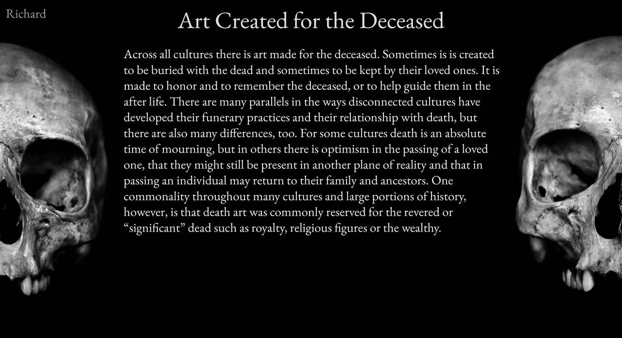 The Depictions of Death, the Dead and the Deceased Body
