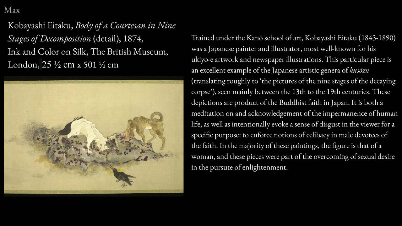 The Depictions of Death, the Dead and the Deceased Body