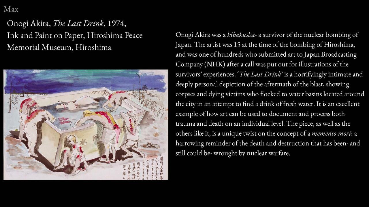 The Depictions of Death, the Dead and the Deceased Body
