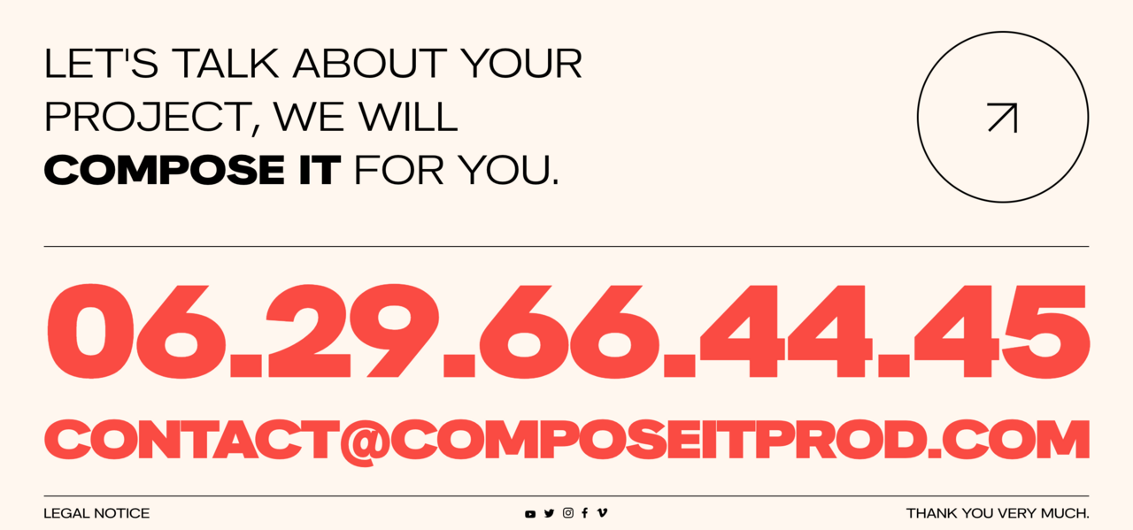 Compose It web campaign elements designed by Dani Sundell