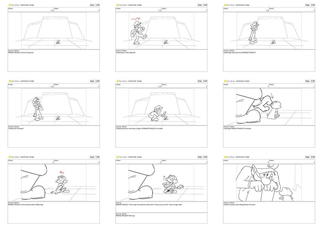 Video Game StoryBoard Page 1