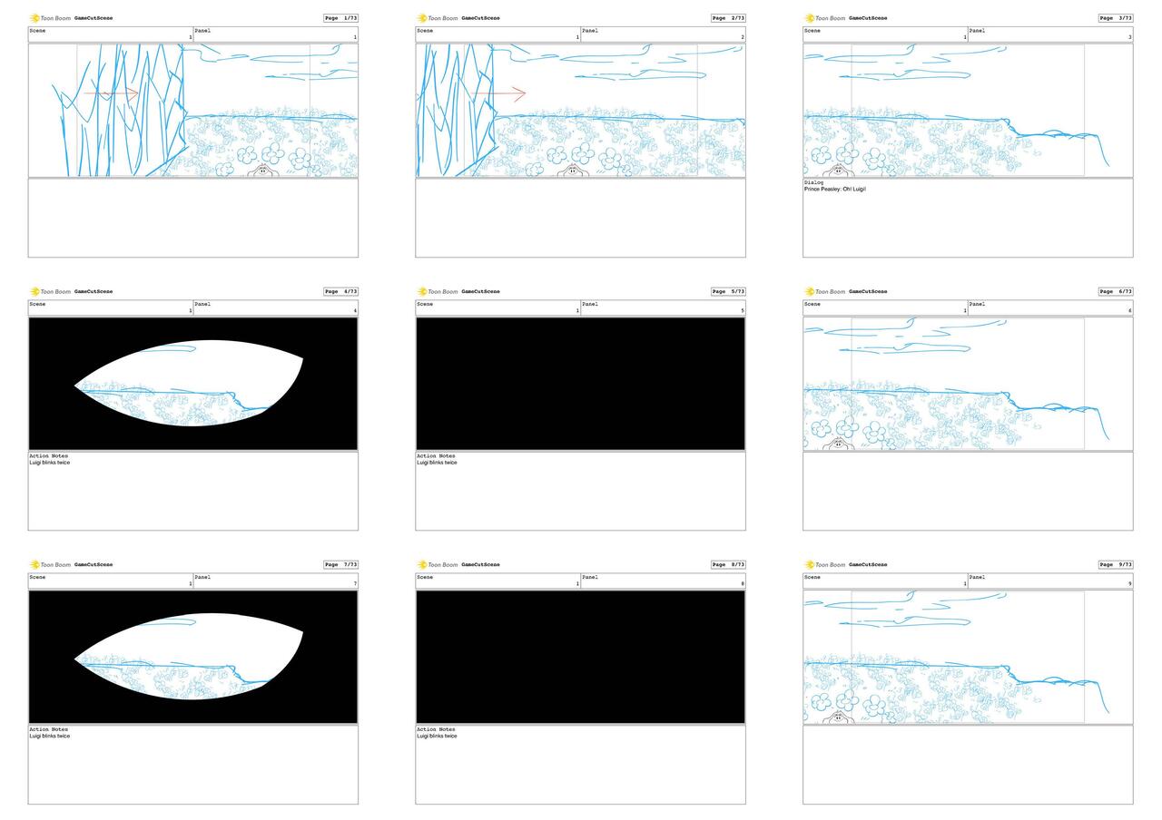 Video Game StoryBoard Page 1