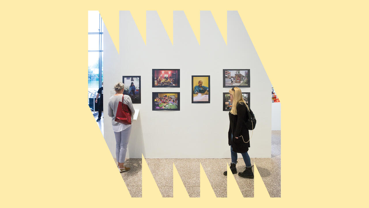 People looking in a gallery