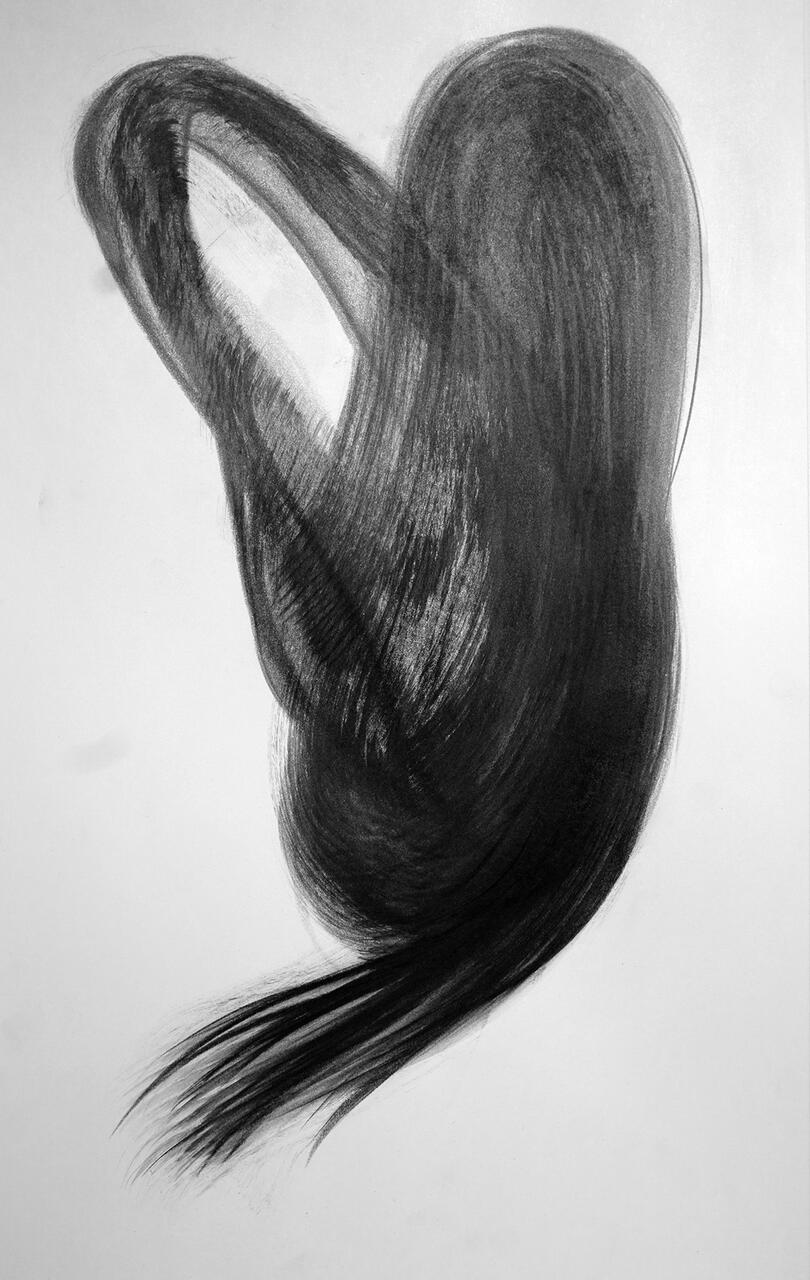 Abstract charcoal drawing