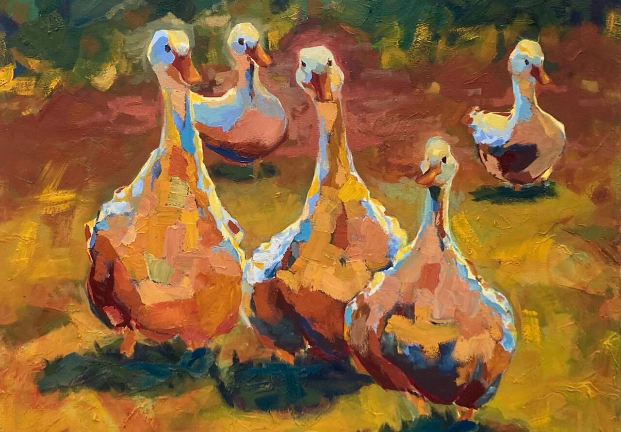 Painting of ducks