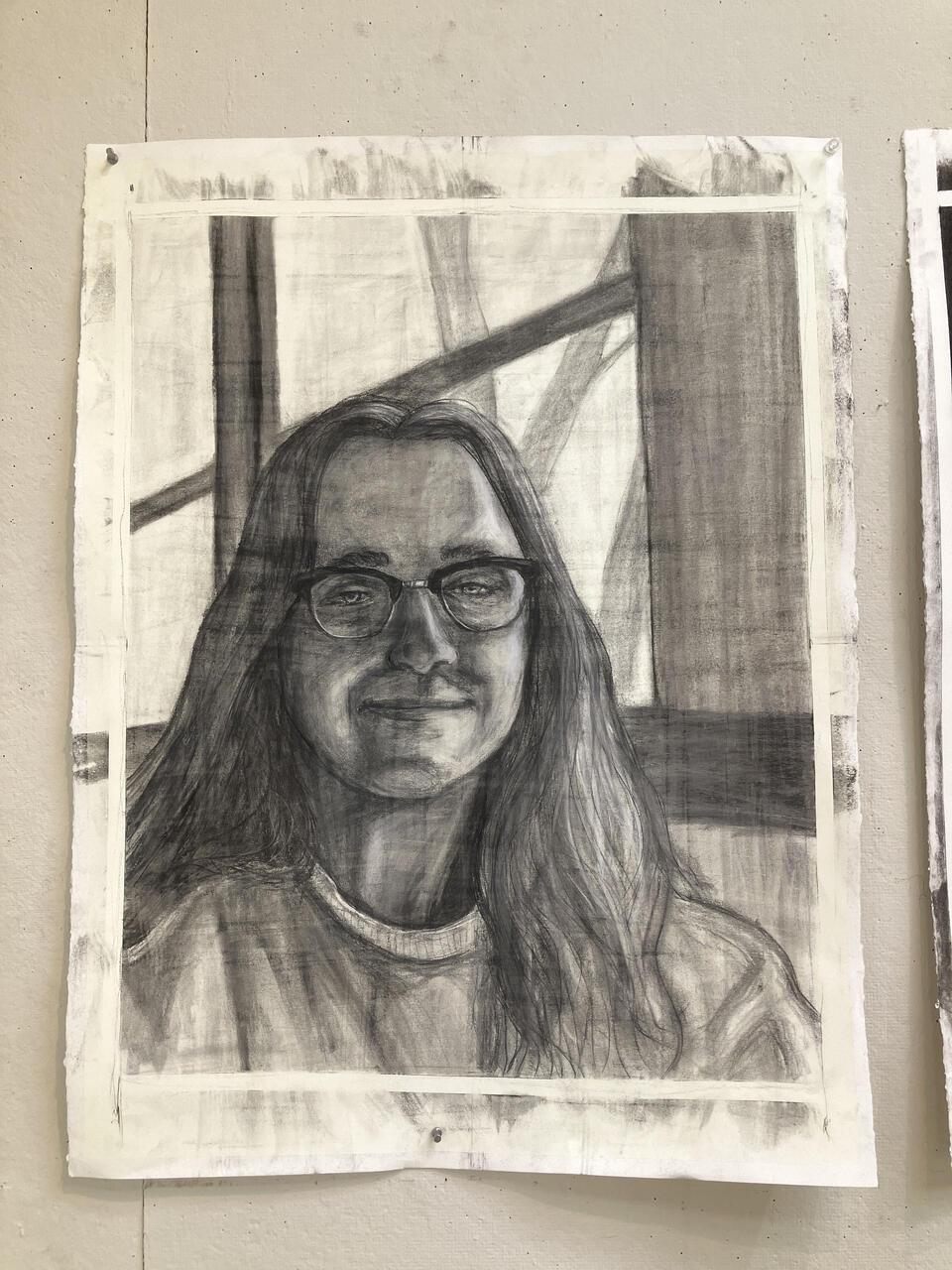 Gabe Herzog, "Self-portrait on Hand-toned Paper"