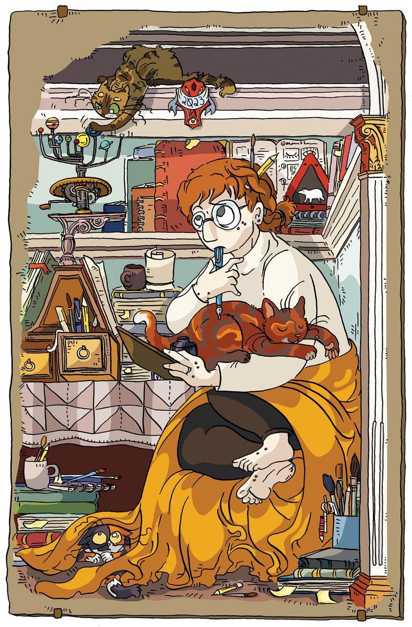 A page from the Graphic Novel Boticelli's Apprentice by Ursula Murray Husted ’07