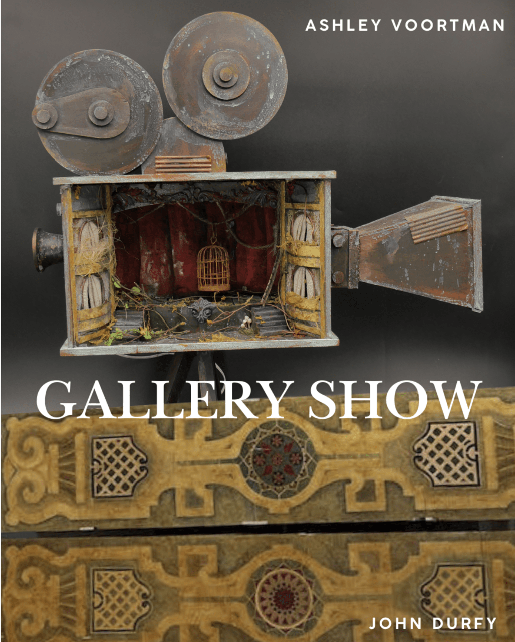A flyer for Ashley Voortman and John Durfy's Gallery Show