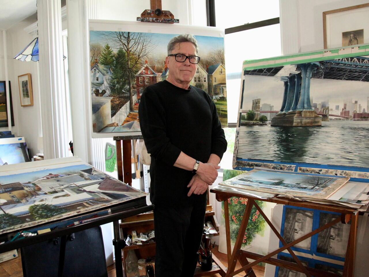 Photo of Patrick King in his studio.