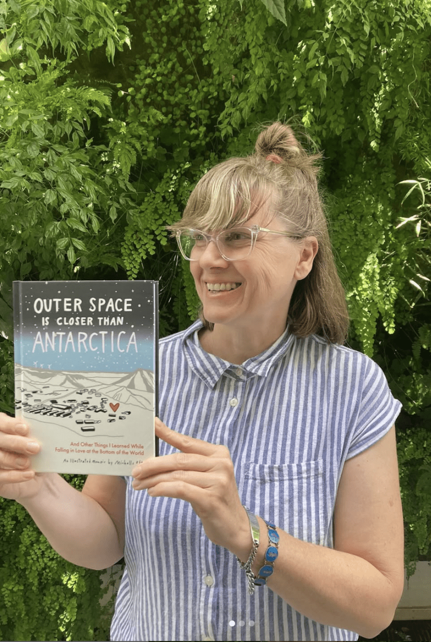 Michelle Ott with her new book