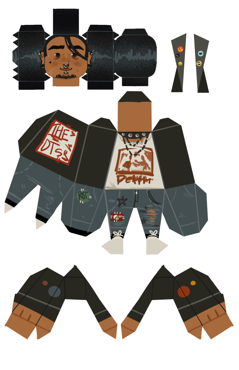 Freddy Montgomery, paper craft print