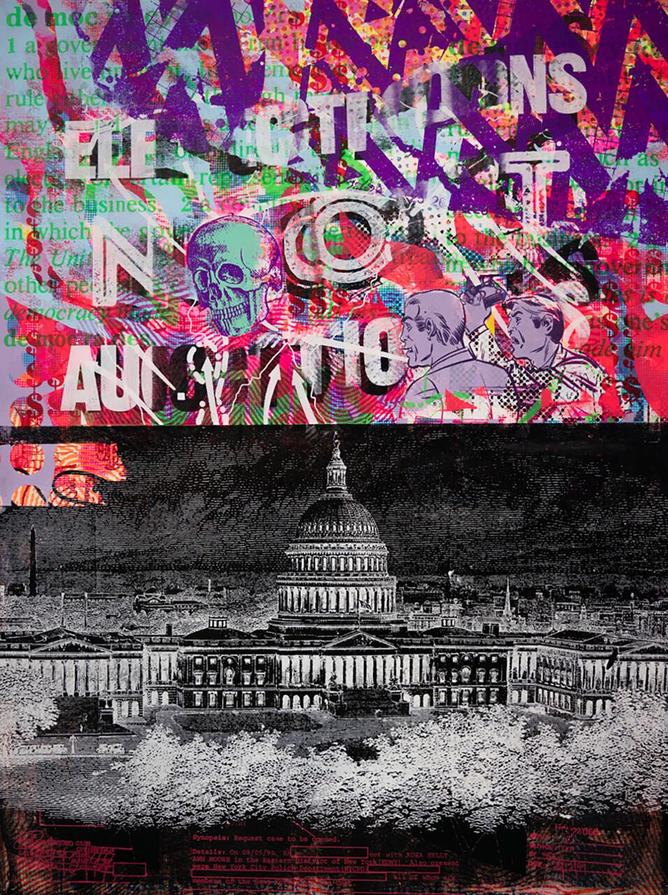 "Elections Not Auctions," Gregory Lang and others in Fatherless Print Posse