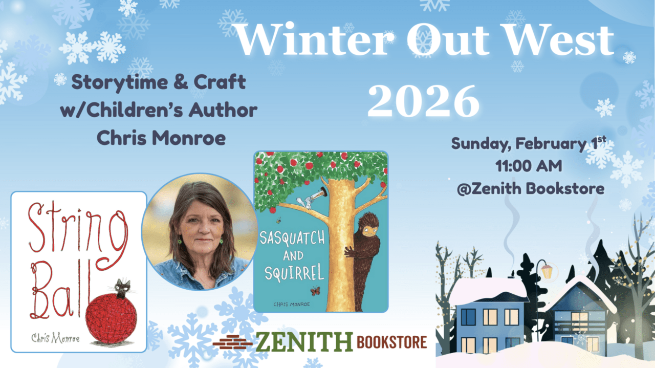Promo Graphic for Winter Out West Storytime with Chris Monroe