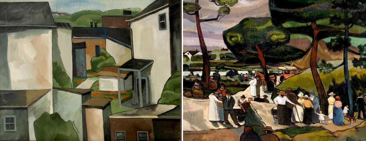 paintings by Anthony Angarola and Belle Baranceanu