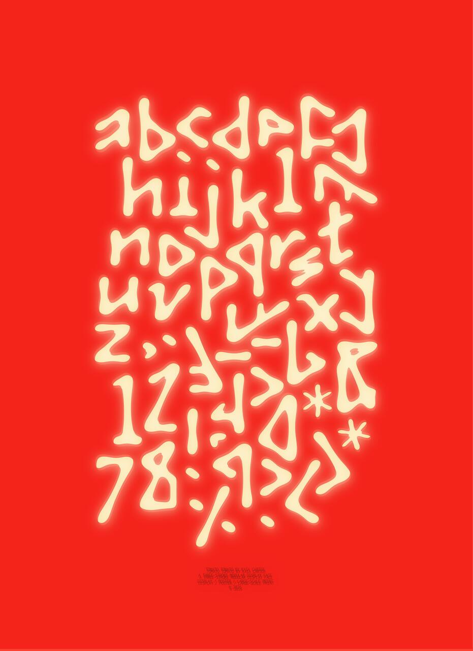 Tomato Tomato Font by Kaia Carter.