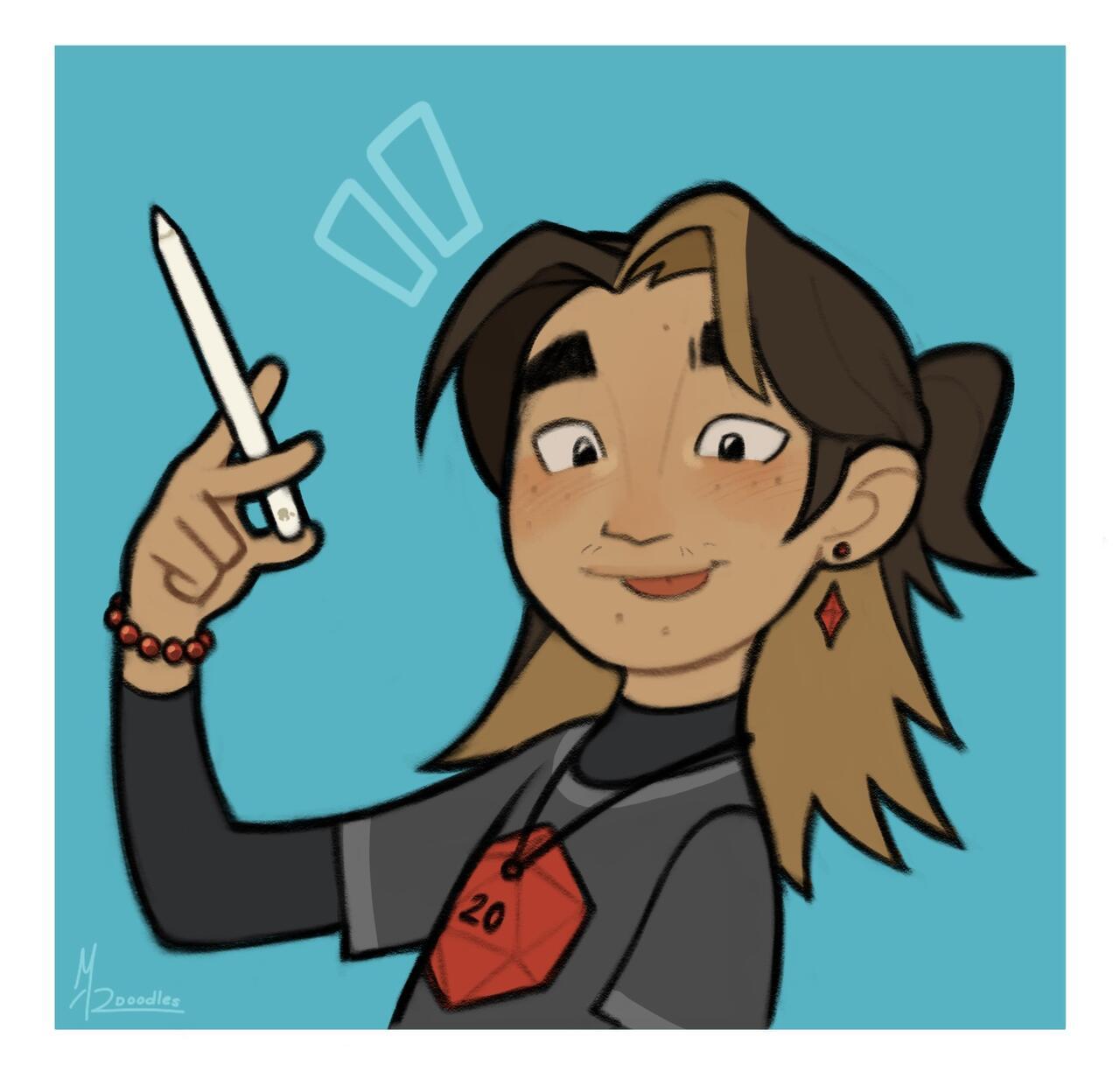 Digital self portrait by Mackenzie Reyes.