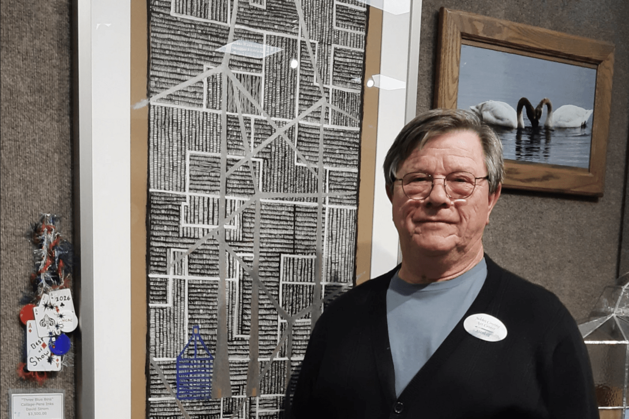 David Strom at the Nobles County Art Center’s annual Area Art Show.
