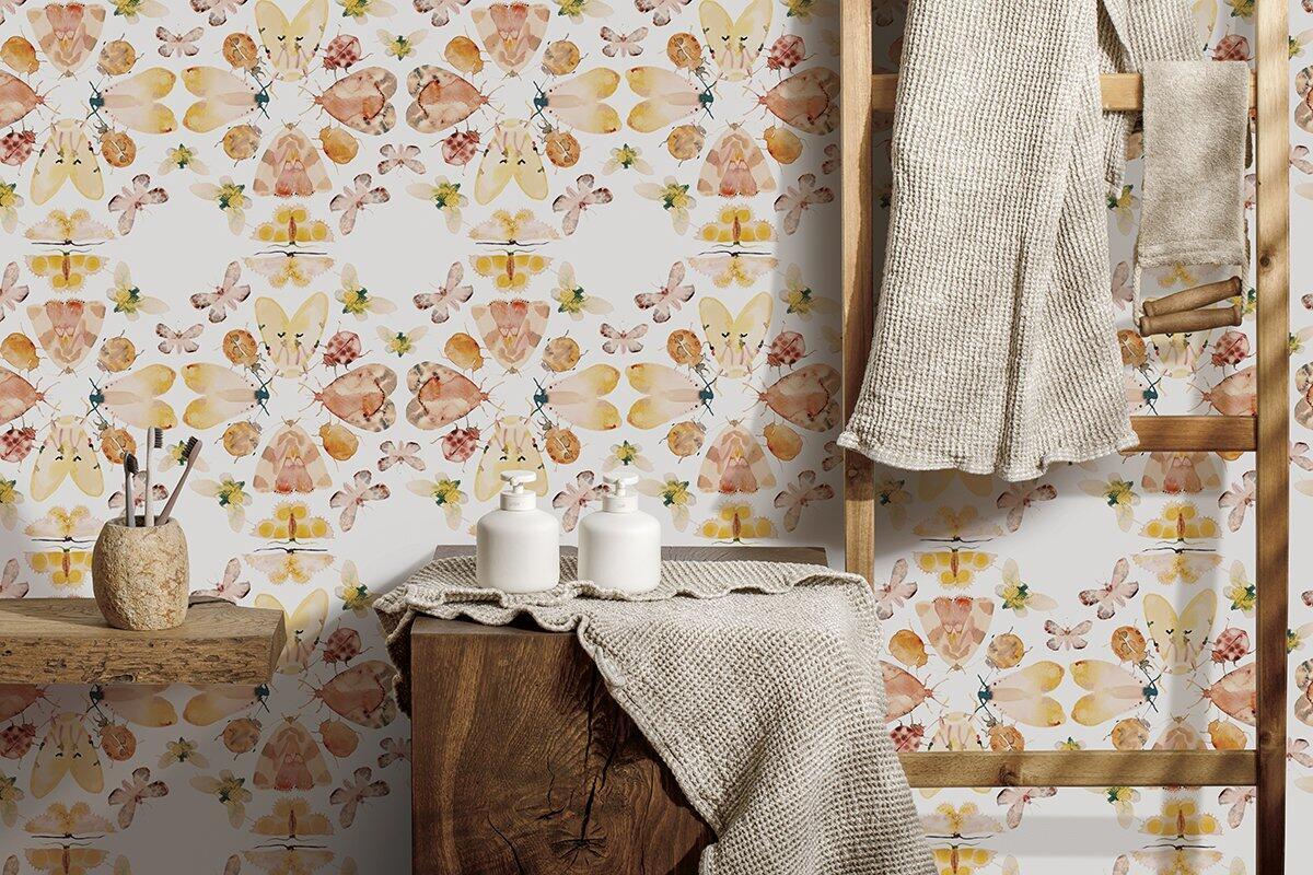 Ladybugs watercolor wallpaper by Jeralyn Victoria
