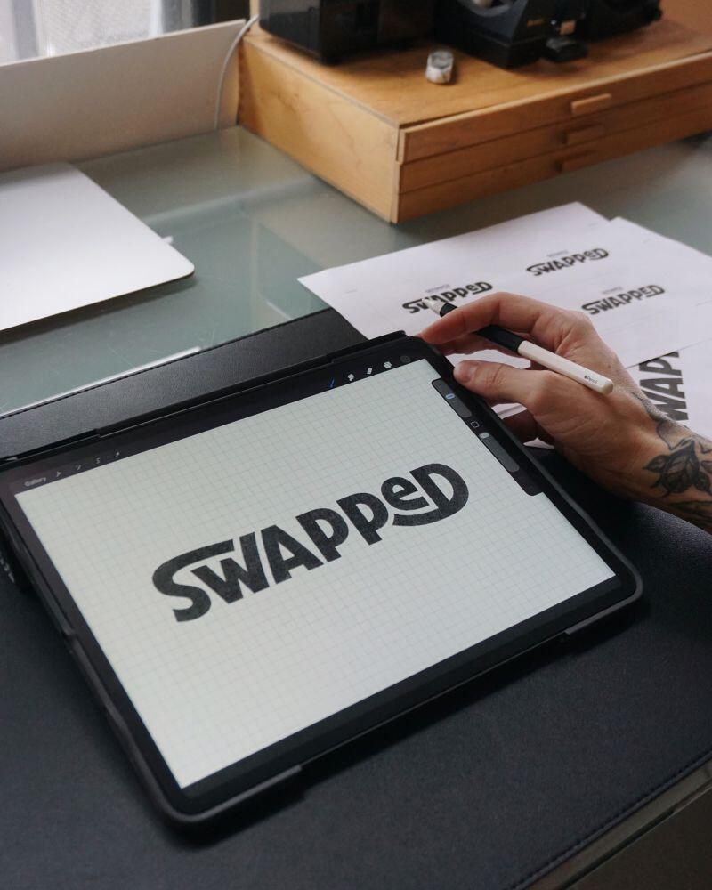 Swapped typeface on an Ipad.