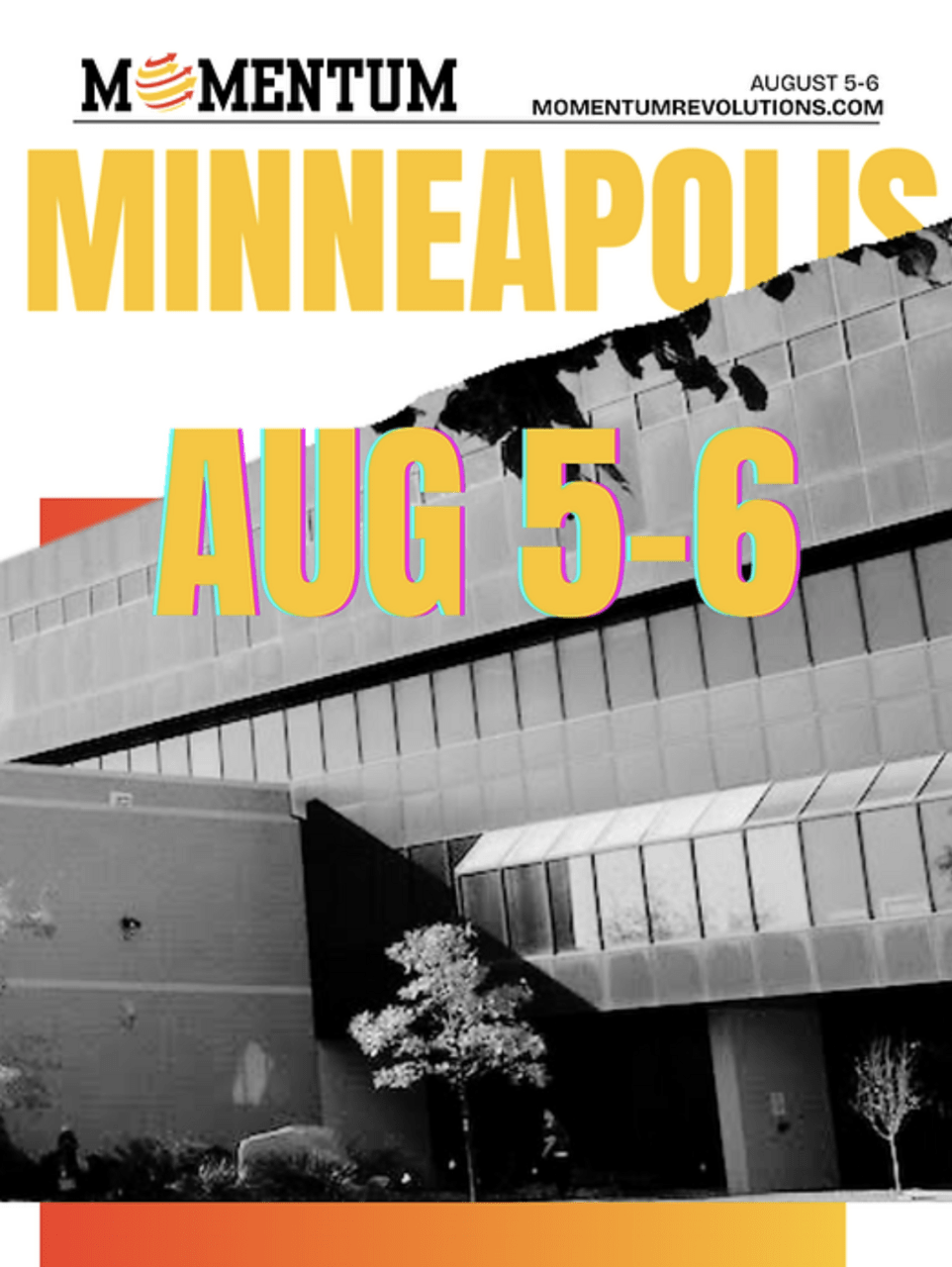 Promotional graphic for Momentum Revolutions in Minneapolis.