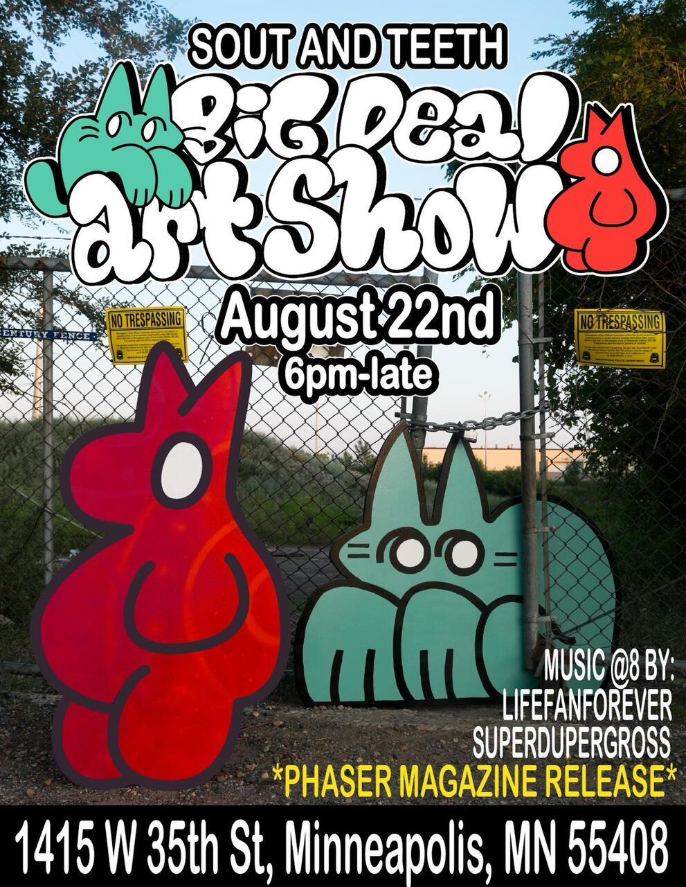 A poster for The Big Deal Art Show.