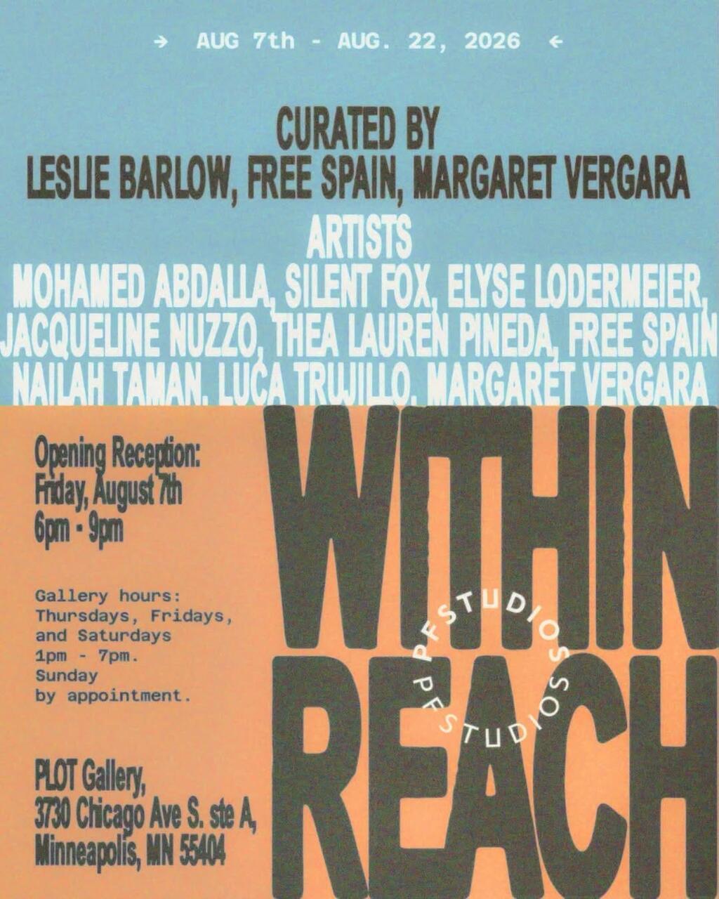 Within Reach Exhibition Flyer.