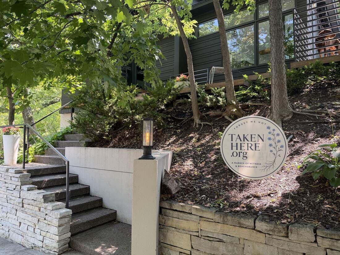 Taken Here public marker infront of someone's home.