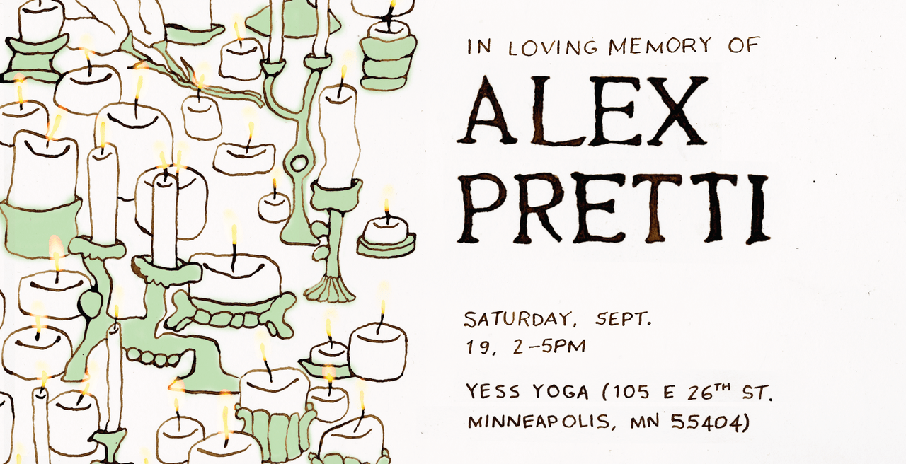 Informational grpahic for the Whitter Aliiance's "In Loving Memeory of Alex Pretti" meeting.