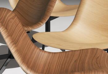 Wooden chair design by Colin Corrado