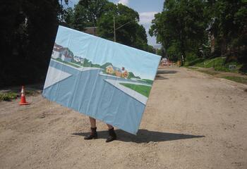 claire mckevitt with painting